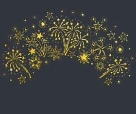 Yellow star on black background vector