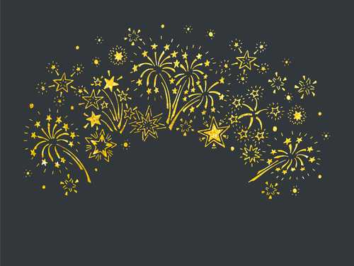 Yellow star on black background vector