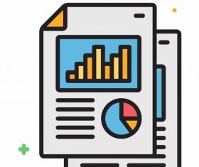 Annual report icons vector