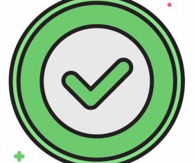 Approved icons vector