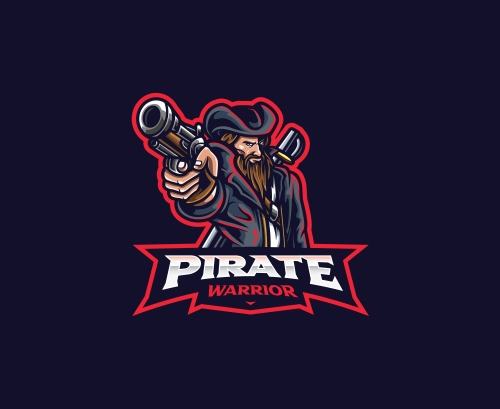 Armed pirate cartoon icon vector