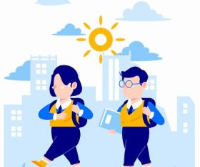 Back to school concept illustration vector