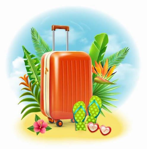 Background vector of tourism concept