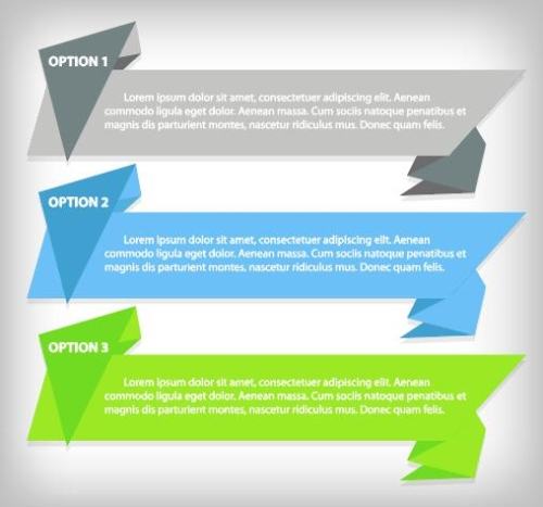 Banner style infographics vector