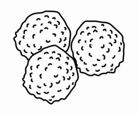 Bison meatballs vector