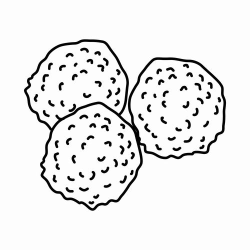 Bison meatballs vector