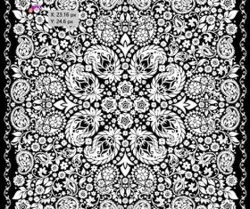 Black and white Print decorative pattern vector