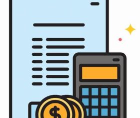 Budget accounting icons vector