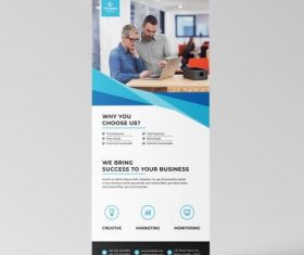 Business analysis rollup banner vector
