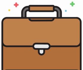 Business case icons vector