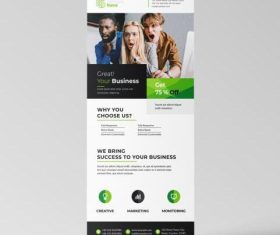 Business rollup banner template vector