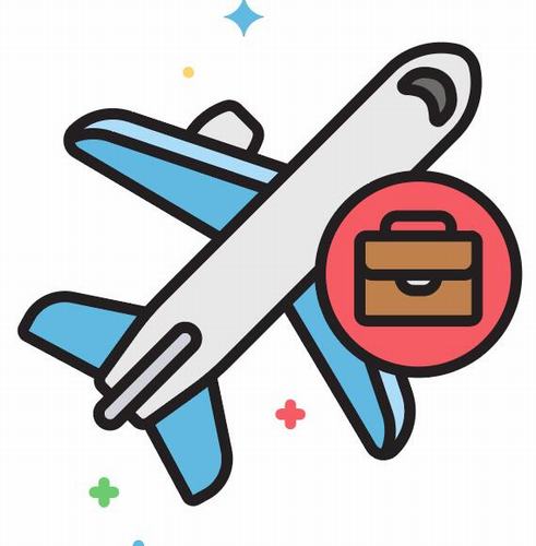 Business travel icons vector