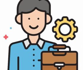 Businessman icons vector