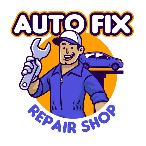 Car repair shop icon vector