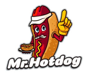 Cartoon hotdog vector
