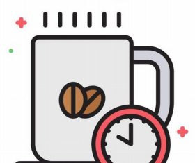 Coffee break icons vector