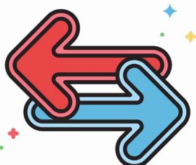 Conflict of interest icons vector