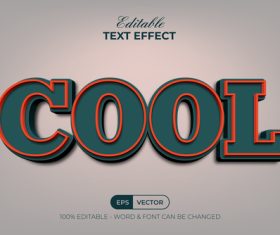 Cool 3d text effect vector