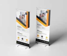 Corporate business rollup banner vector
