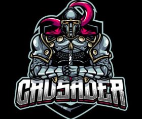Crusader icon vector