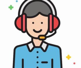 Customer service icons vector