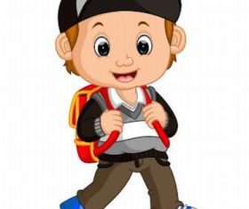 Cute little boy vector