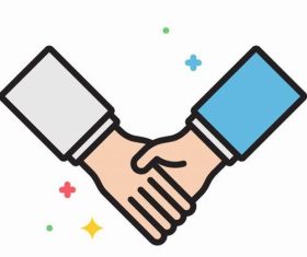 Deal agreement icons vector