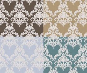 Decorative pattern background vectors with different colors
