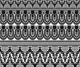 Different style of black decoration pattern vector