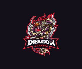 Dragon icon vector