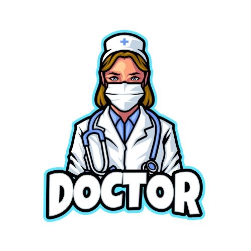 Female doctor vector