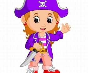 Female pirate vector