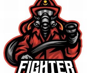 Fireman cartoon icon vector