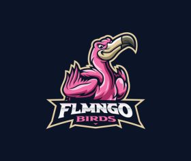 Flamingo icon vector