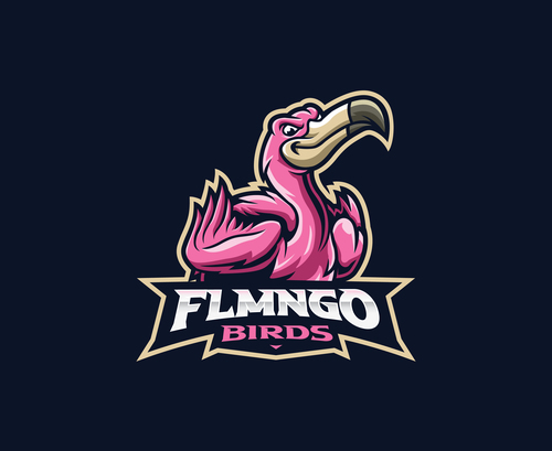 Flamingo icon vector