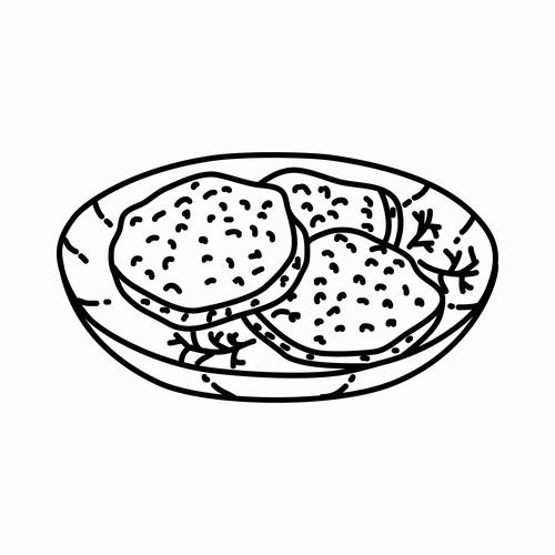 Fried green tomatoes vector