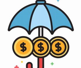 Funds protection icons vector