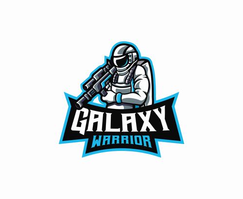 Galaxy Warrior cartoon icon vector