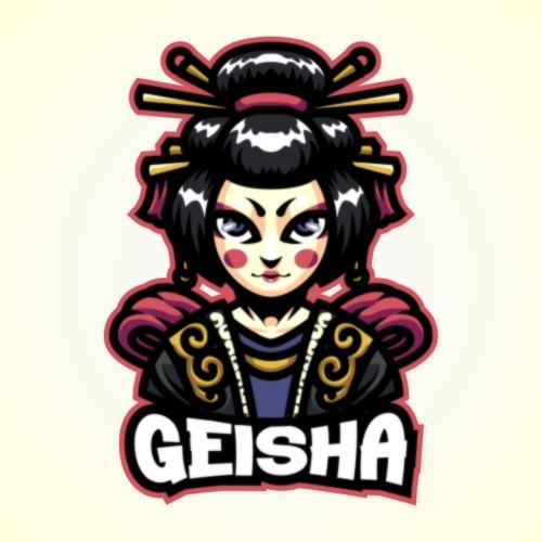Geisha cartoon icon vector