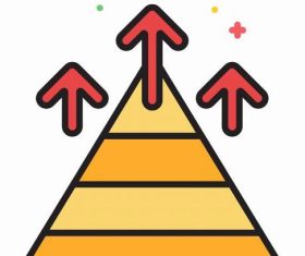 Get on top icons vector