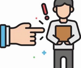 Getting fired icons vector