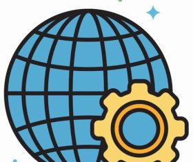 Global progress icons vector