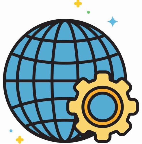 Global progress icons vector