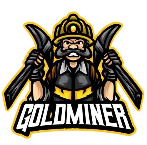 Gold miner cartoon icon vector