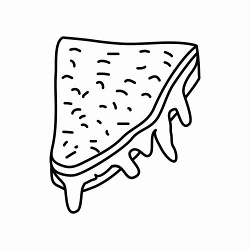 Grilled cheese vector