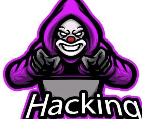 Hacker cartoon icon vector