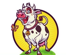 Happy cow vector