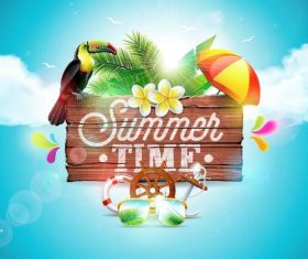 Happy summer time vector