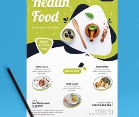 Health food flyer vector