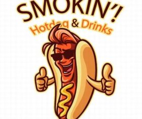 Hotdog cartoon icon vector